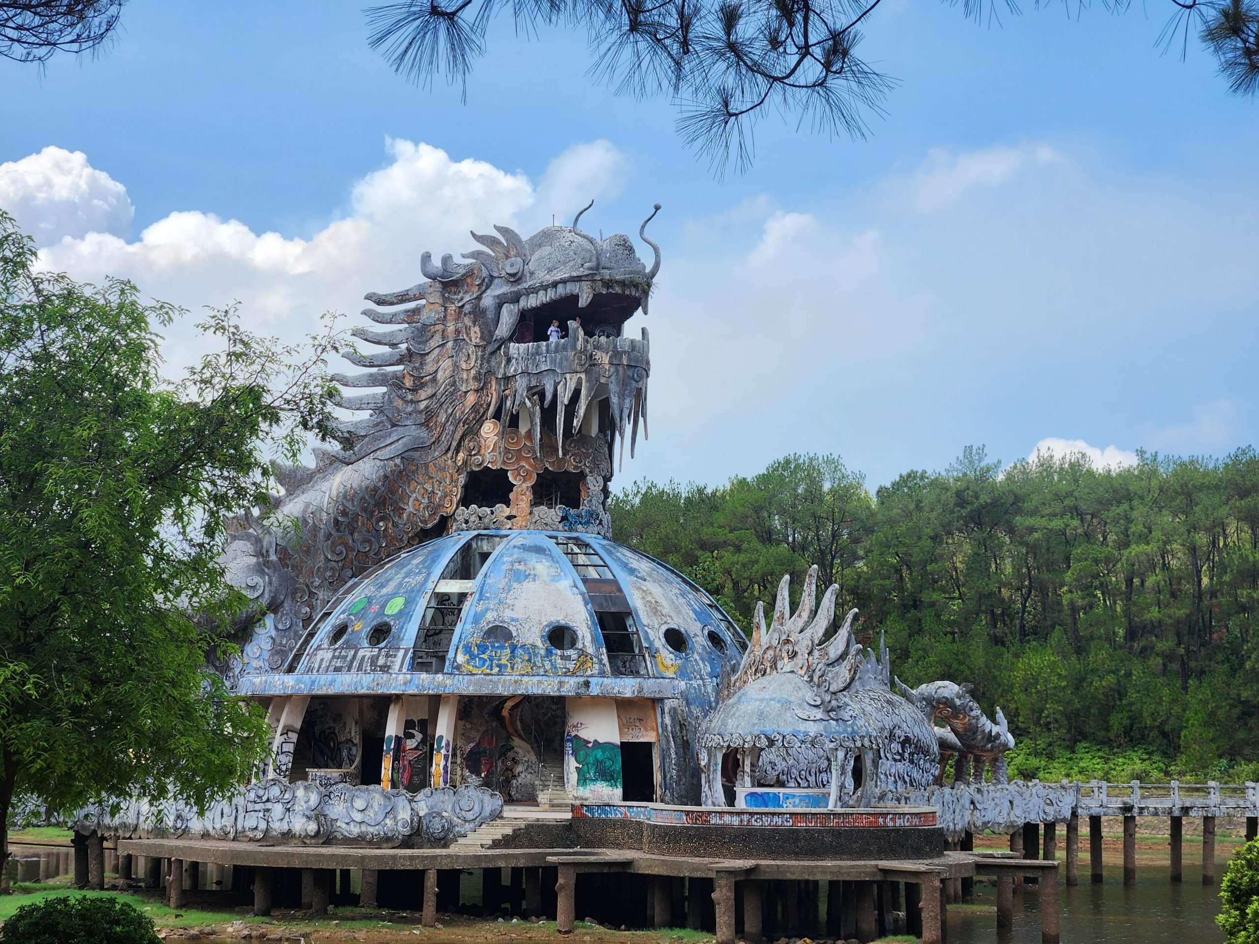 Ho Thuy Tien abandoned waterpark Hue motorbike tour