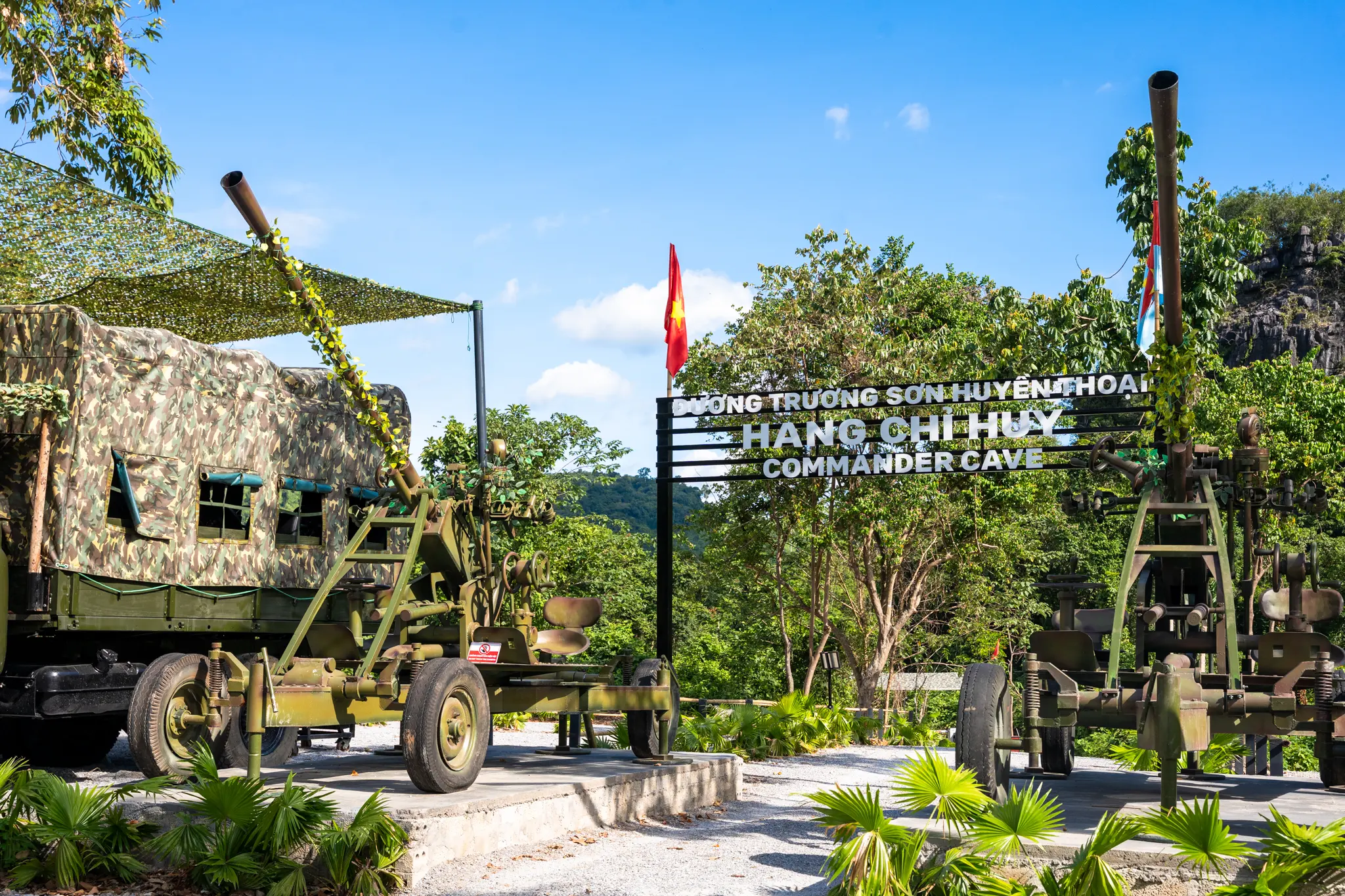 Wartime exhibition inside Commander Cave in Phong Nha