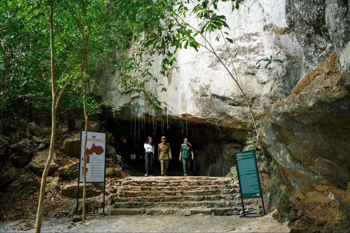 Entrance and historical area of Commander Cave in Phong Nha